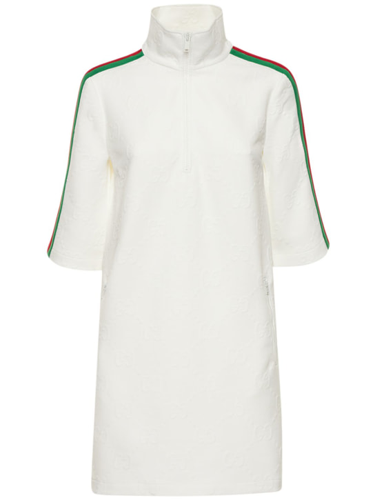 Gucci: GG jacquard jersey dress - Sunlight - women_0 | Luisa Via Roma