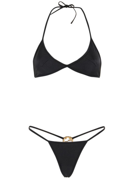 Gucci: Bikini in jersey - Nero - women_0 | Luisa Via Roma