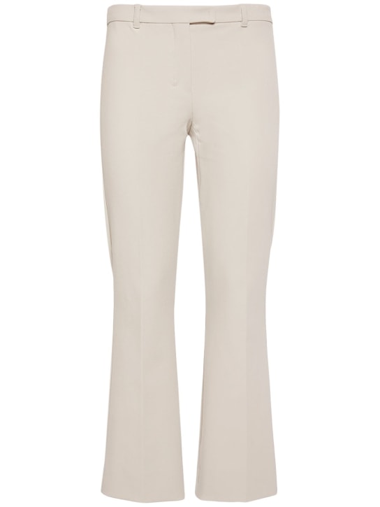 'S Max Mara: Umanita classic cotton blend pants - Ecru - women_0 | Luisa Via Roma