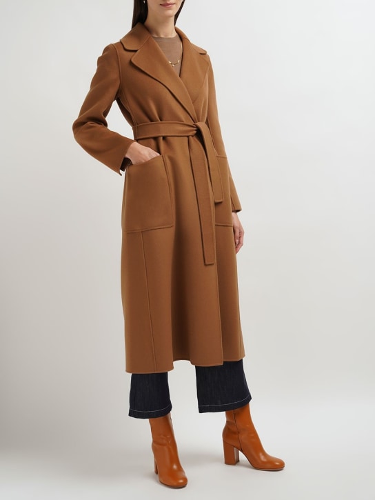 'S Max Mara: Paolore belted wool long coat - women_1 | Luisa Via Roma