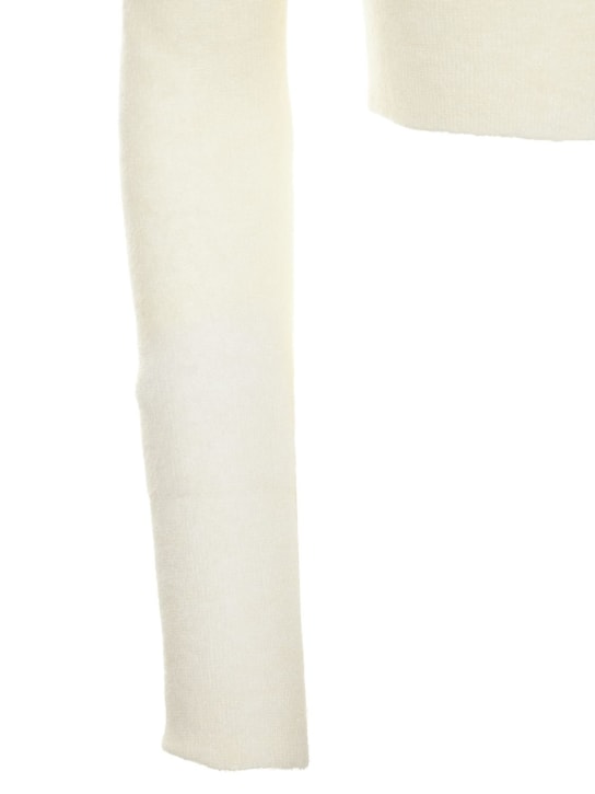 Jacquemus: Le Cardigan Alzou马海毛混纺开衫 - 米白色 - women_4 | Luisa Via Roma