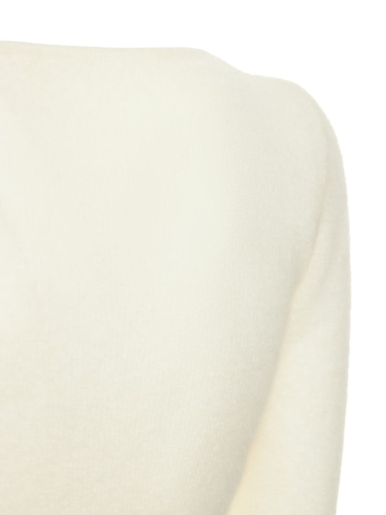 Jacquemus: Le Cardigan Alzou马海毛混纺开衫 - 米白色 - women_6 | Luisa Via Roma