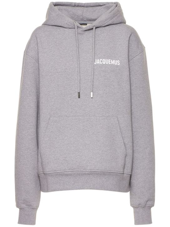 Jacquemus: Le Sweatshirt cotton jersey hoodie - women_0 | Luisa Via Roma