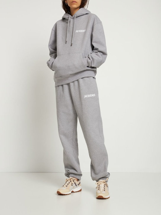 Jacquemus: Le Sweatshirt cotton jersey hoodie - women_1 | Luisa Via Roma