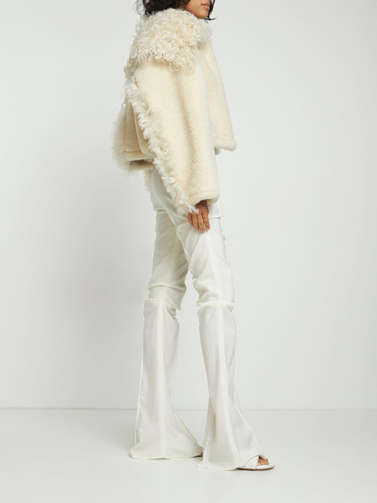 Jacquemus: Le Pantalon Merria stretch wool pants - White - women_1 | Luisa Via Roma