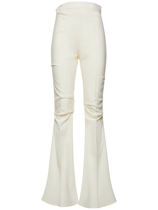 Jacquemus: Le Pantalon Merria stretch wool pants - White - women_0 | Luisa Via Roma
