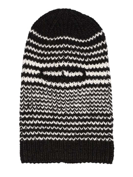 FLÂNEUR: Wool knit balaclava - Black - men_0 | Luisa Via Roma