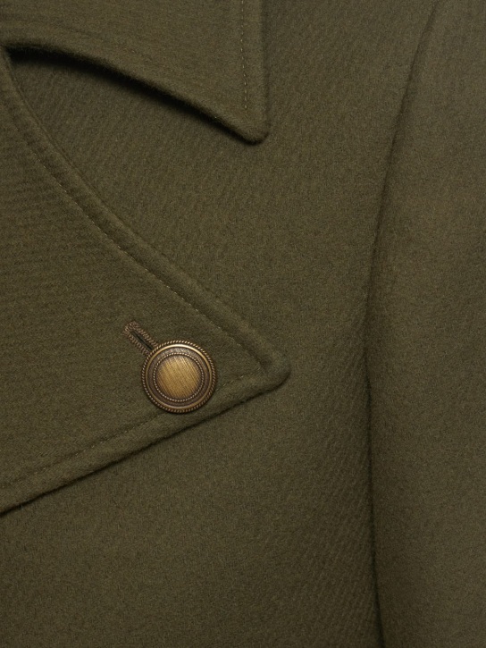 Bottega Martinese: Zweireihiger Mantel aus Wollmischung - Grün - men_1 | Luisa Via Roma