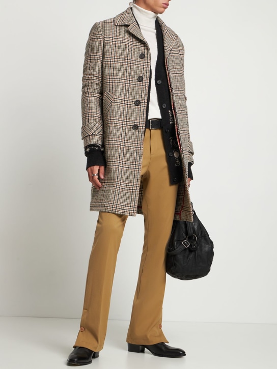 Bottega Martinese: Wool blend long coat - men_1 | Luisa Via Roma
