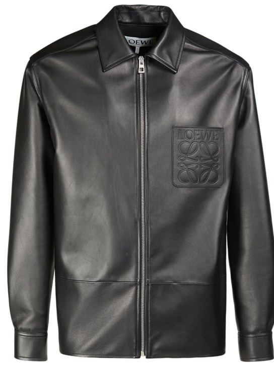 Loewe: Light nappa leather zip jacket - men_0 | Luisa Via Roma