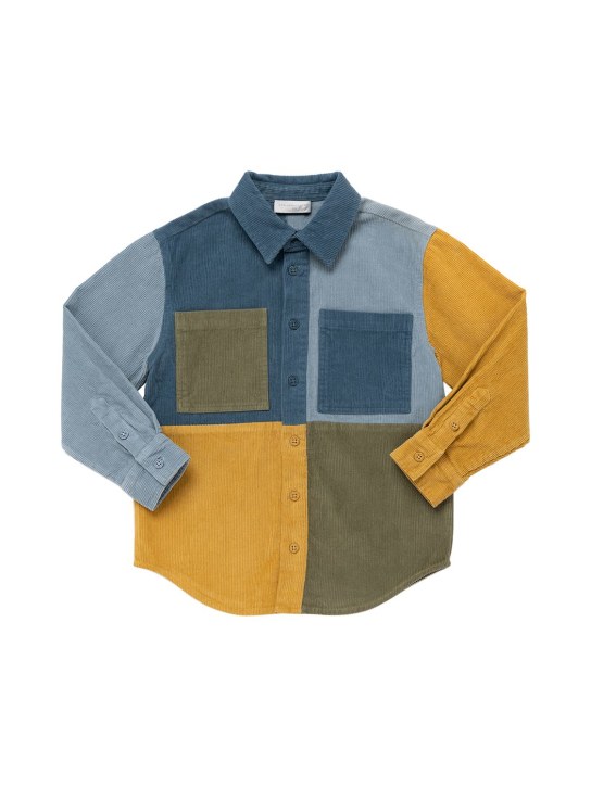 Stella McCartney Kids: Camicia in cotone organico millerighe - Multicolore - kids-girls_0 | Luisa Via Roma