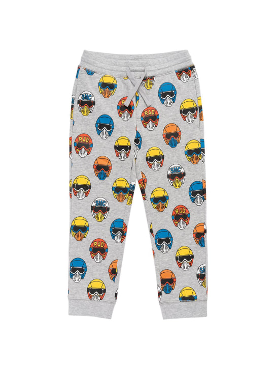 Stella McCartney Kids: TRAININGSHOSE AUS BIO-BAUMWOLLE MIT DRUCK - Grau/Multi - kids-boys_0 | Luisa Via Roma