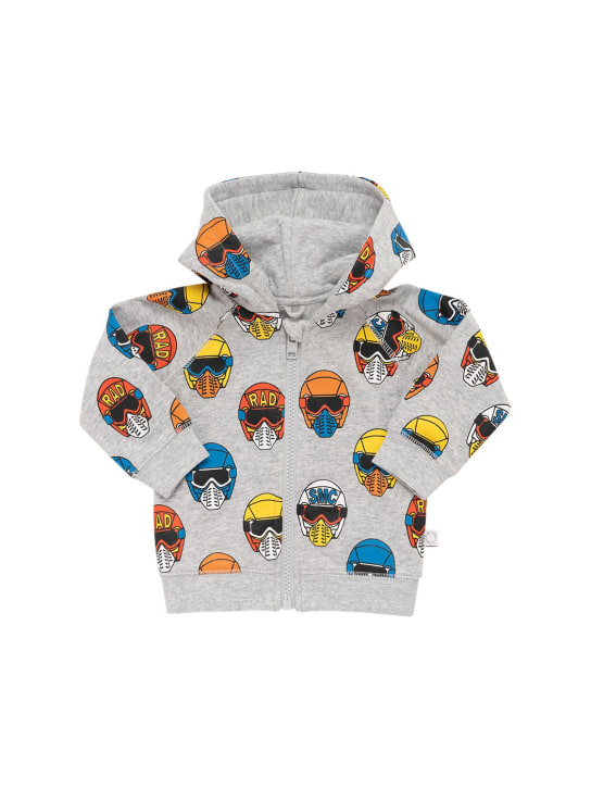 Stella McCartney Kids: Felpa e pantaloni in cotone organico - Grigio/Multi - kids-boys_1 | Luisa Via Roma