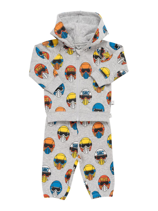 Stella McCartney Kids: Felpa e pantaloni in cotone organico - Grigio/Multi - kids-boys_0 | Luisa Via Roma