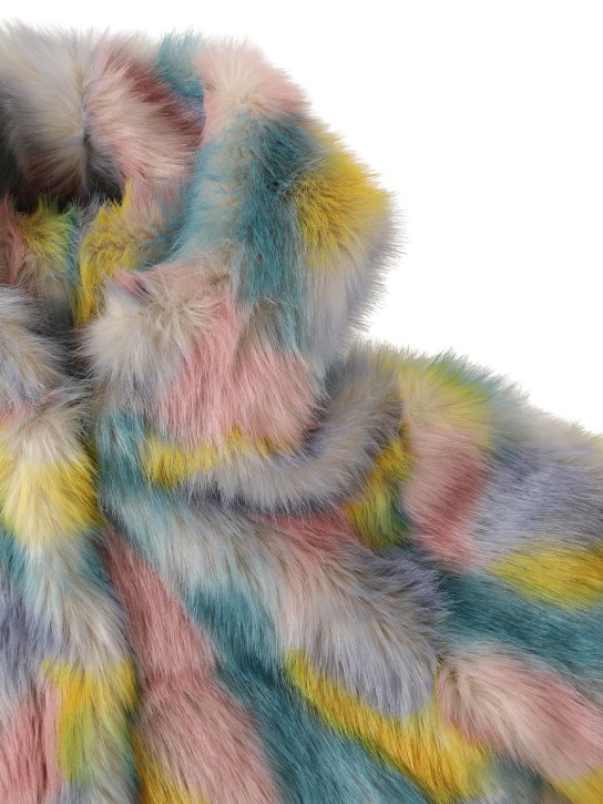 Stella McCartney Kids: Mantel aus Kunstpelz - Bunt - kids-girls_1 | Luisa Via Roma