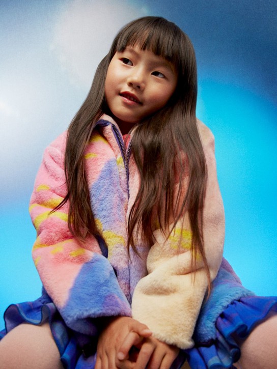 Stella McCartney Kids: MANTEL AUS BEDRUCKTEM KUNSTPELZ - Bunt - kids-girls_1 | Luisa Via Roma