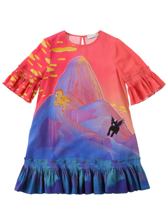 Stella McCartney Kids: ビスコースブレンドワンピース - マルチカラー - kids-girls_0 | Luisa Via Roma