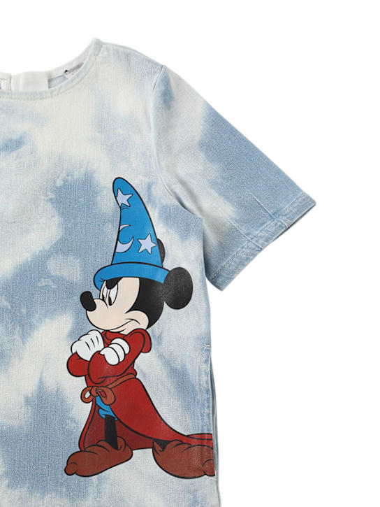 Stella McCartney Kids: タイダイコットンデニムワンピース - ライトブルー - kids-girls_1 | Luisa Via Roma