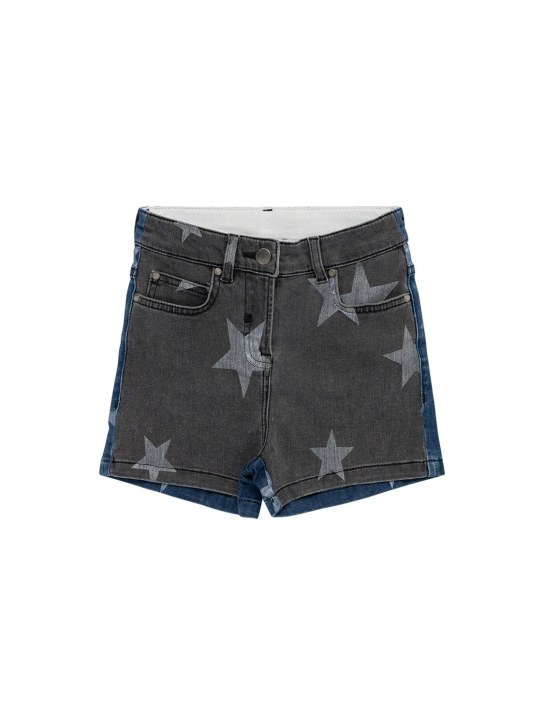 Stella McCartney Kids: Shorts in denim di cotone - Multicolore - kids-girls_0 | Luisa Via Roma