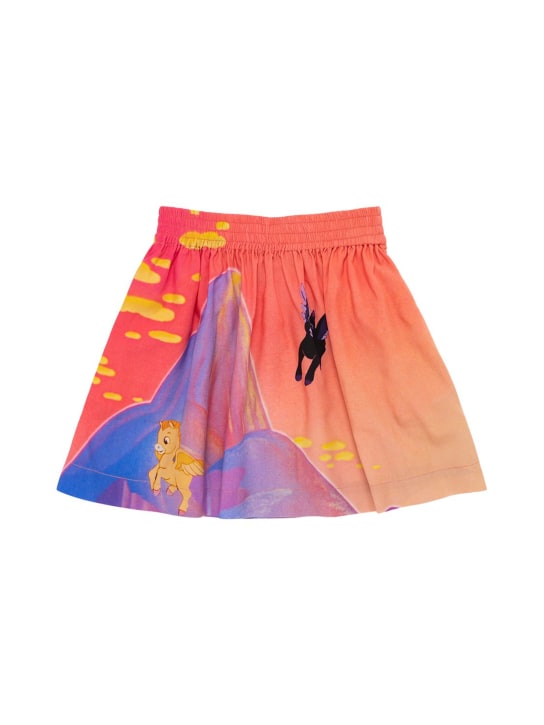 Stella McCartney Kids: Midirock aus Viskosemischung mit Druck - Bunt - kids-girls_0 | Luisa Via Roma