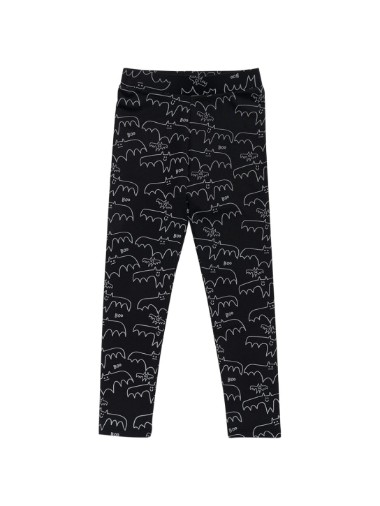 Stella McCartney Kids: Legging en tissu technique recyclé caoutchouté - Noir/Blanc - kids-girls_0 | Luisa Via Roma