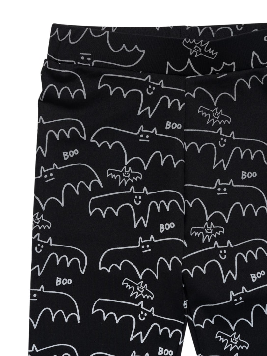 Stella McCartney Kids: Legging en tissu technique recyclé caoutchouté - Noir/Blanc - kids-girls_1 | Luisa Via Roma