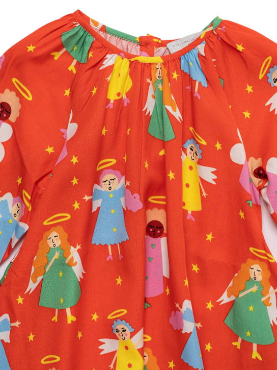 Stella McCartney Kids: テンセルワンピース - レッド/マルチ - kids-girls_1 | Luisa Via Roma