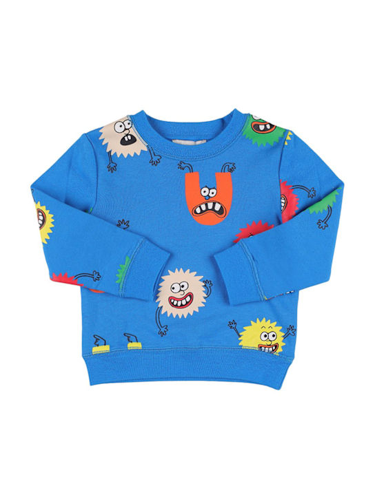 Stella McCartney Kids: Felpa e pantaloni in cotone organico - Blu/Multi - kids-boys_1 | Luisa Via Roma