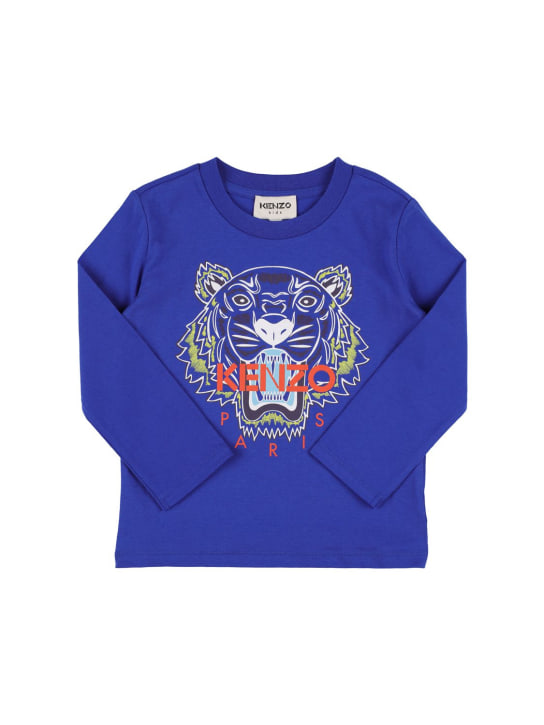 Kenzo Kids: Tiger オーガニックコットンTシャツ - kids-boys_0 | Luisa Via Roma
