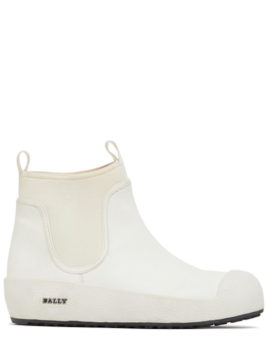 Bally: 30mm Gadey rubberized leather boots - women_0 | Luisa Via Roma