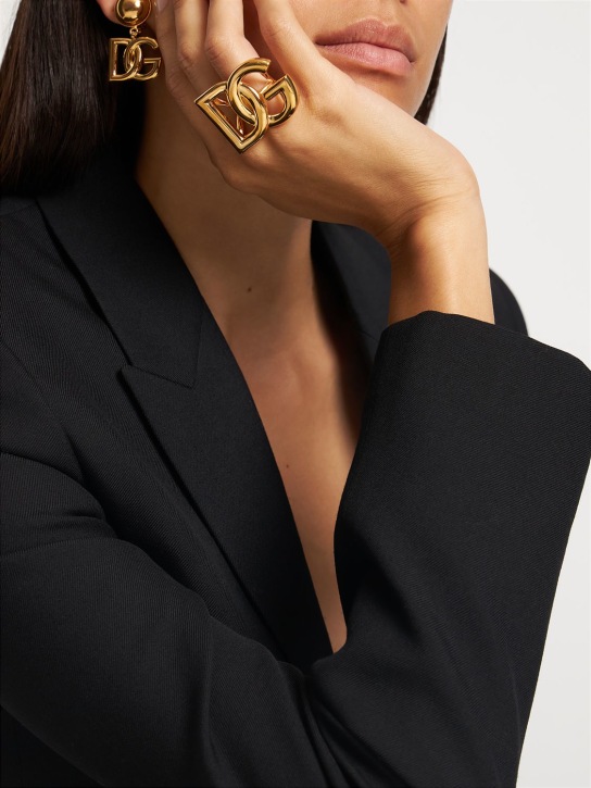 Dolce&Gabbana: DICKER RING „DG“ - Gold - women_1 | Luisa Via Roma