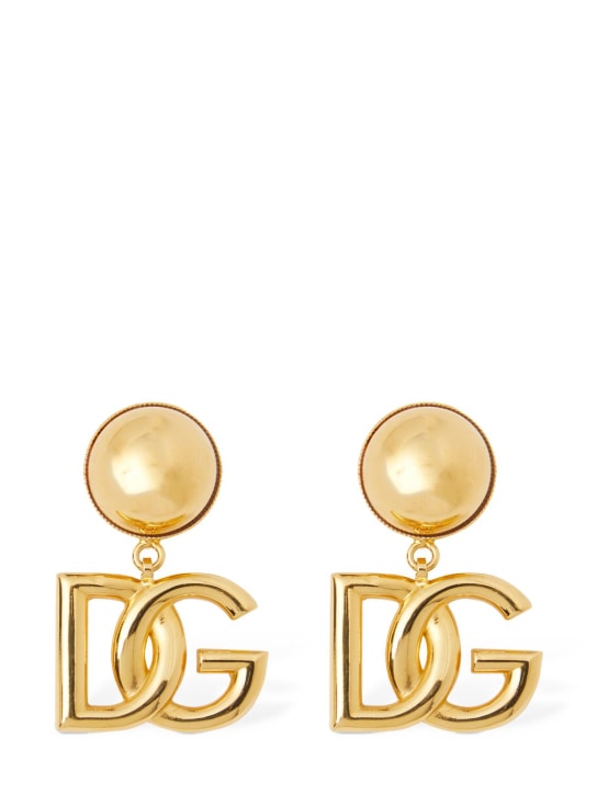 Dolce&Gabbana: Boucles d'oreilles à clip DG Pop - women_0 | Luisa Via Roma