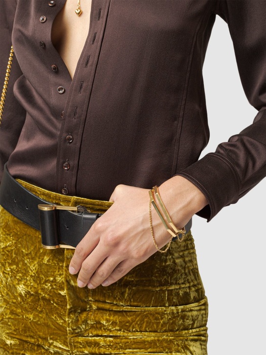 Saint Laurent: Armband „Menottes“ - Gold - women_1 | Luisa Via Roma