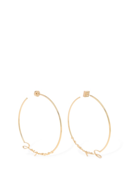 Jacquemus: Les Creoles Jacquemus big hoop earrings - Gold - women_0 | Luisa Via Roma