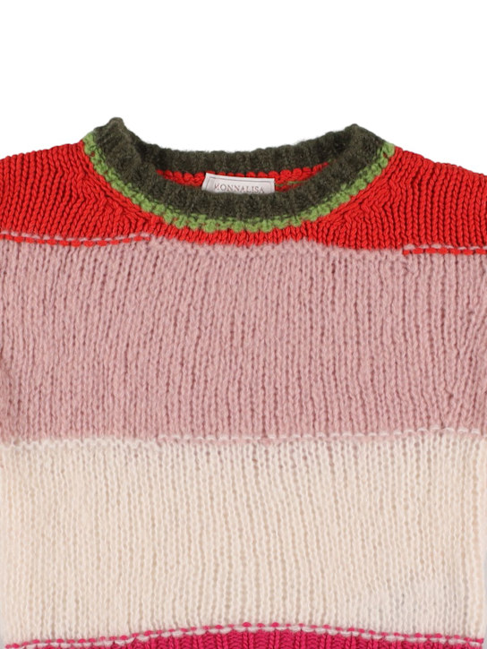 Monnalisa: 条纹羊毛混纺针织毛衣 - 多色 - kids-girls_1 | Luisa Via Roma