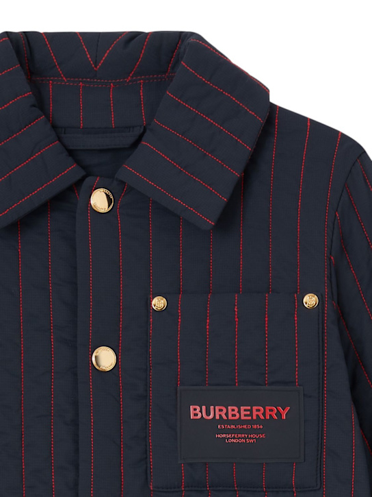 Burberry: NYLONJACKE MIT LOGO - Dunkelblau - kids-boys_1 | Luisa Via Roma