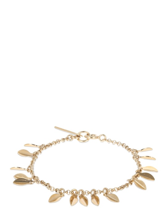 Isabel Marant: Shiny Lea chain bracelet - Altın Rengi - women_0 | Luisa Via Roma