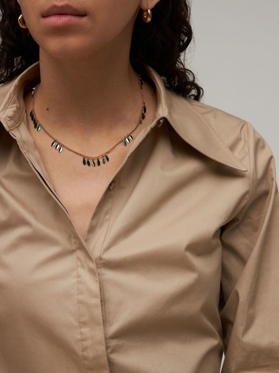 Isabel Marant: Collar Lea - Oro/Verde - women_1 | Luisa Via Roma