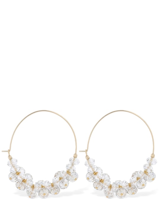 Isabel Marant: Polly glass hoop earrings - Gold - women_1 | Luisa Via Roma