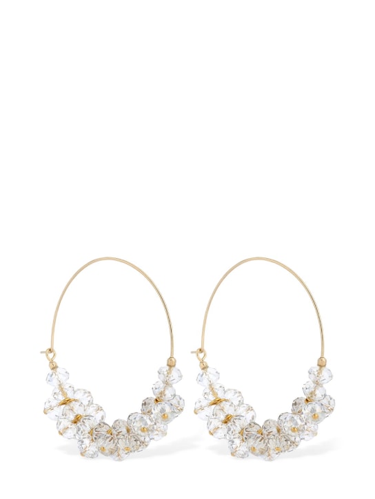 Isabel Marant: Polly glass hoop earrings - Gold - women_0 | Luisa Via Roma