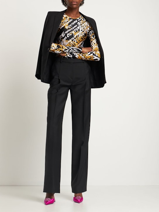 Printed Lycra long sleeve bodysuit - Thumbnail 2