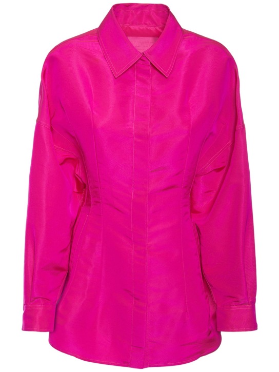 Silk faille shirt dress - Thumbnail 1