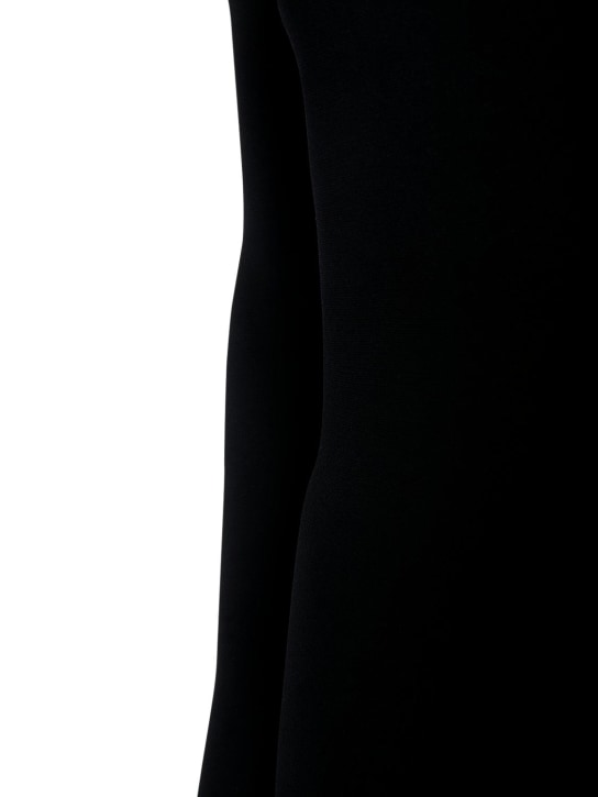 Valentino: Stretch viscose knit long dress - Black - women_1 | Luisa Via Roma