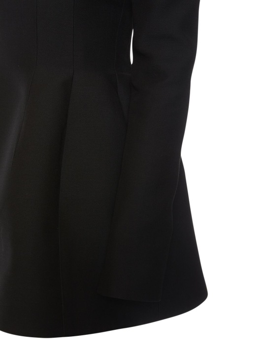Valentino: Wool & silk crepe couture mini dress - women_1 | Luisa Via Roma