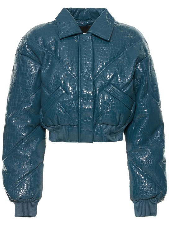 Rotate: Rosa faux leather bomber jacket - women_0 | Luisa Via Roma