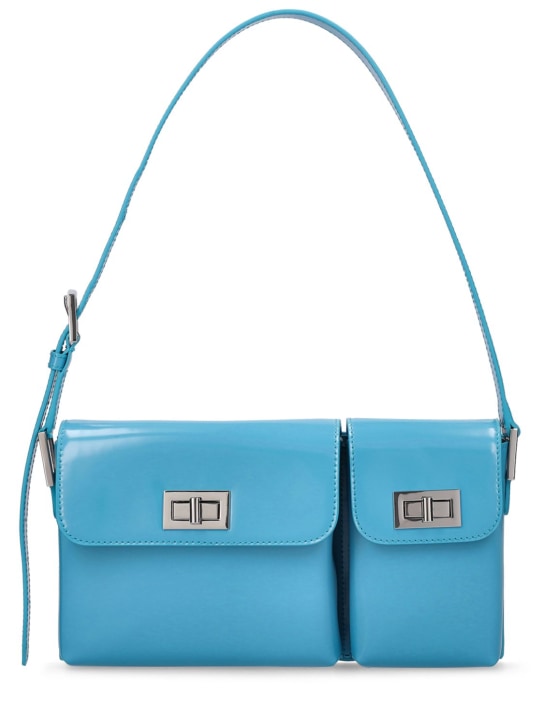 BY FAR: Billy semi patent leather shoulder bag - women_0 | Luisa Via Roma