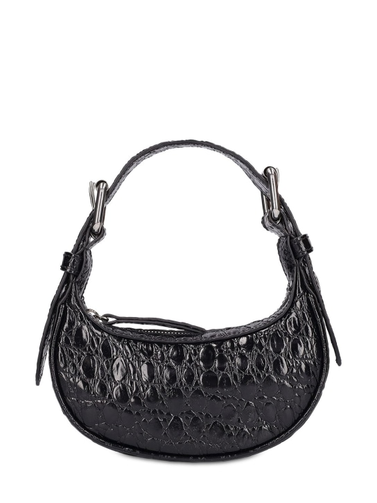 BY FAR: Mini Soho croc embossed leather bag - women_0 | Luisa Via Roma