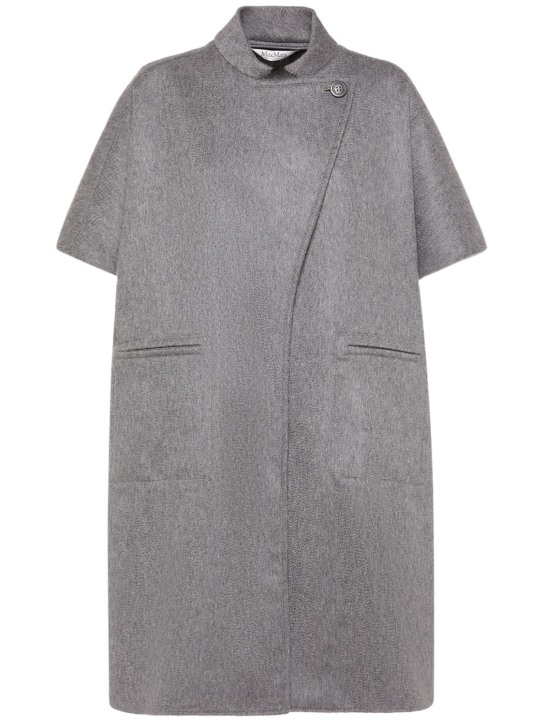 Max Mara: Canapa wool & cashmere cape - women_0 | Luisa Via Roma
