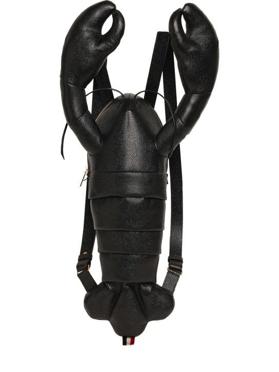 Thom Browne: Pebbled leather lobster backpack - men_0 | Luisa Via Roma