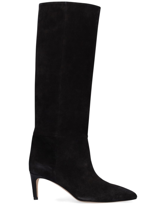 Paris Texas: 60mm Suede tall boots - women_0 | Luisa Via Roma